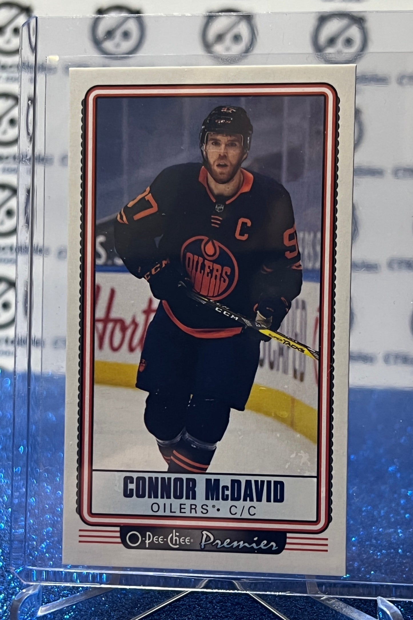 2021-22 O-PEE-CHEE CONNOR McDAVID # P-1 TALLBOYS  EDMONTON OILERS HOCKEY CARD