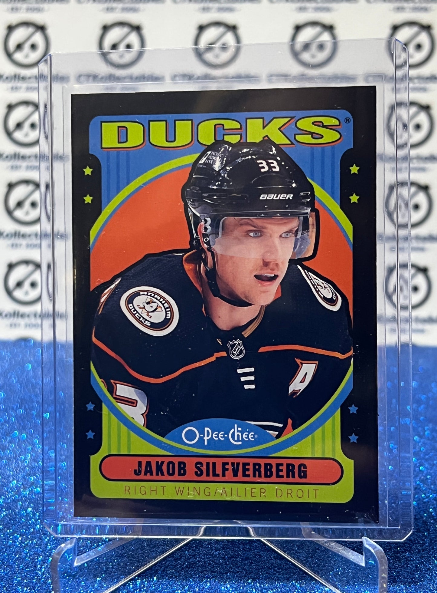 2021-22 O-PEE-CHEE JAKOB SILFVERBERG # 409 RETRO BLACK /100 ANAHEIM DUCKS HOCKEY CARD