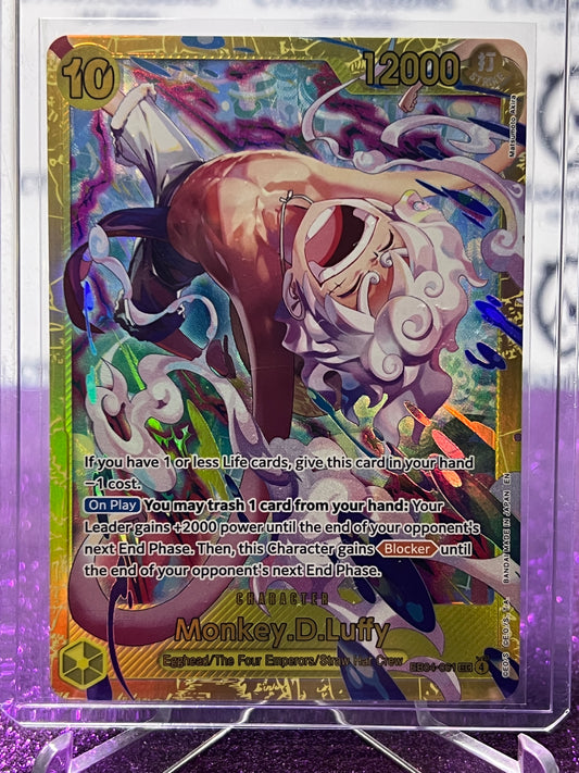 2026 ONE PIECE ADVENTURE ON KAMI'S ISLAND MONKEY.D.LUFFY # EB04-061 SEC FOIL TCG CARD
