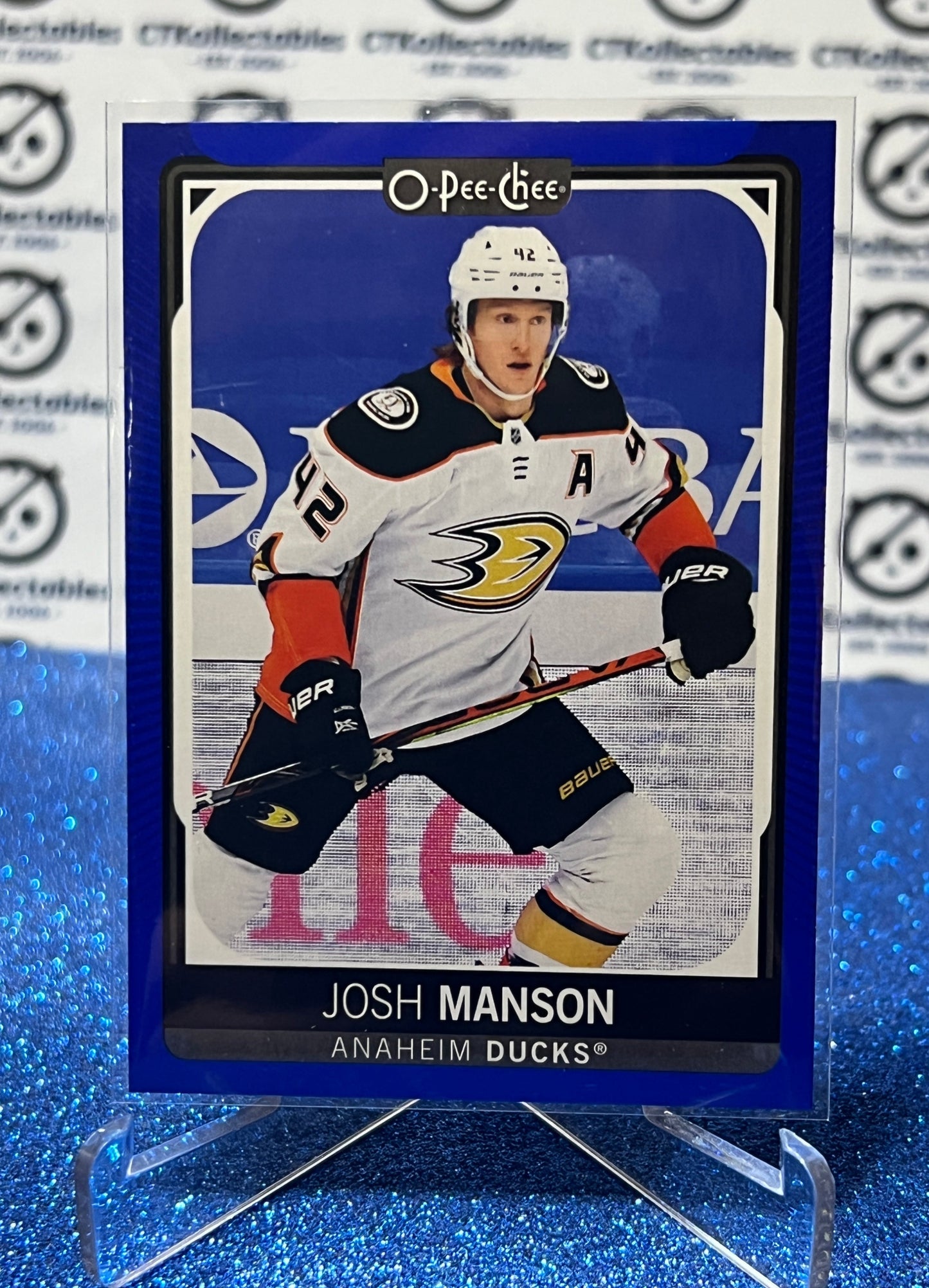 2021-22 O-PEE-CHEE JOSH MANSON # 257 BLUE ANAHEIM DUCKS HOCKEY CARD