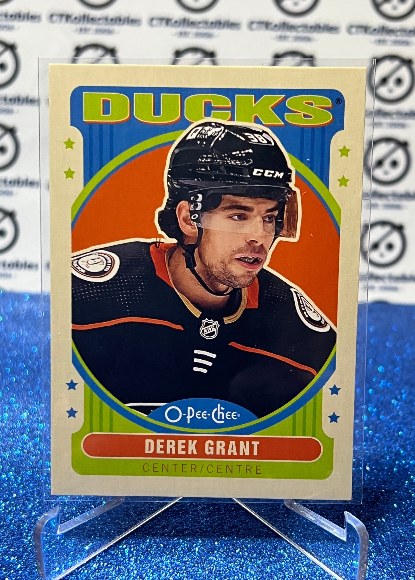 2021-22 O-PEE-CHEE DEREK GRANT # 156 RETRO ANAHEIM DUCKS HOCKEY CARD