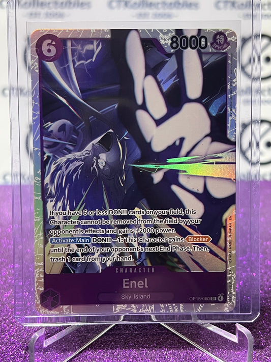 2026 ONE PIECE ADVENTURE ON KAMI'S ISLAND ENEL # OP15-060 SR FOIL TCG CARD