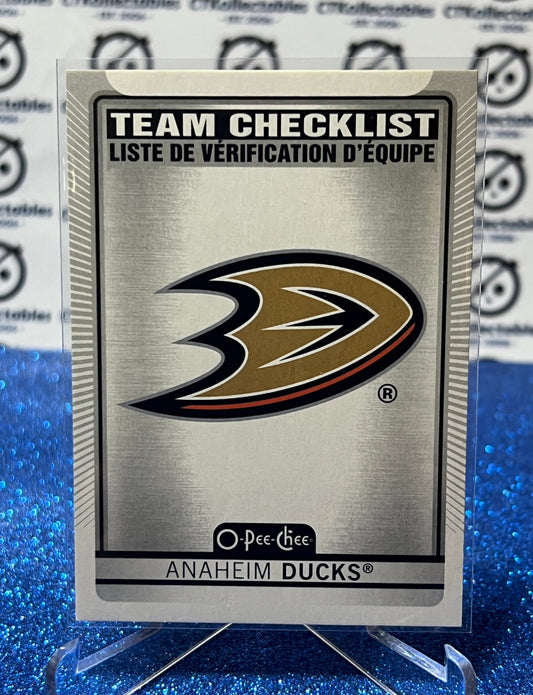 2021-22 O-PEE-CHEE TEAM CHECKLIST # 551 ANAHEIM DUCKS NHL HOCKEY CARD