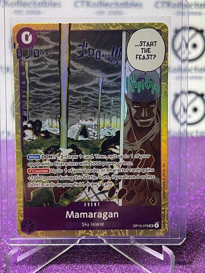2026 ONE PIECE ADVENTURE ON KAMI'S ISLAND MAMARAGAN # OP15-078 SR FOIL TCG CARD