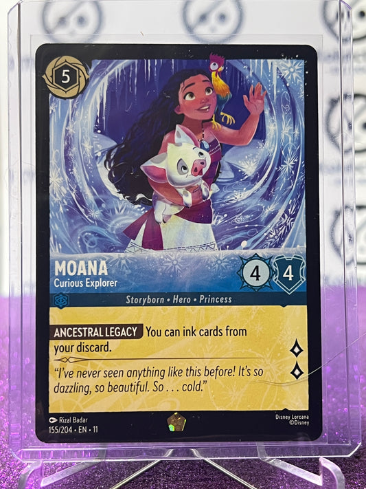 2026 DISNEY LORCANA WINTERSPELL MOANA # 155/204 LEGENDARY CARD