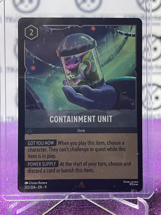 2026 DISNEY LORCANA WINTERSPELL CONTAINMENT UNIT # 203/204 RARE FOIL CARD
