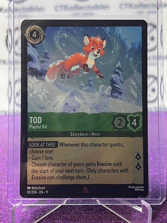 2026 DISNEY LORCANA WINTERSPELL TOD # 90/204 RARE FOIL CARD