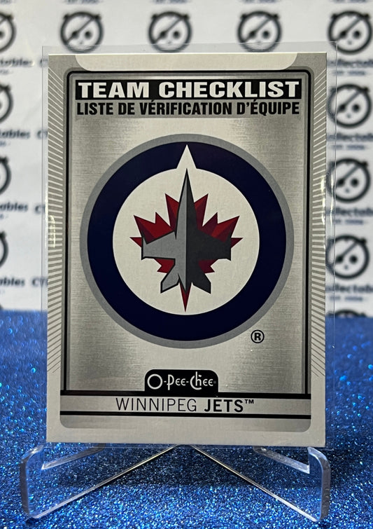 2021-22 O-PEE-CHEE TEAM CHECKLIST # 581 WINNIPEG JETS NHL HOCKEY CARD