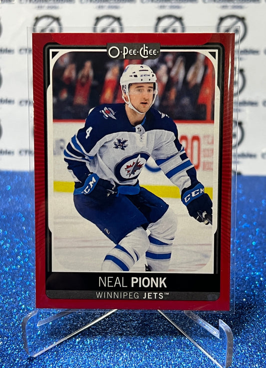 2021-22 O-PEE-CHEE NEAL PIONK # 245 RED BORDER WINNIPEG JETS NHL HOCKEY CARD