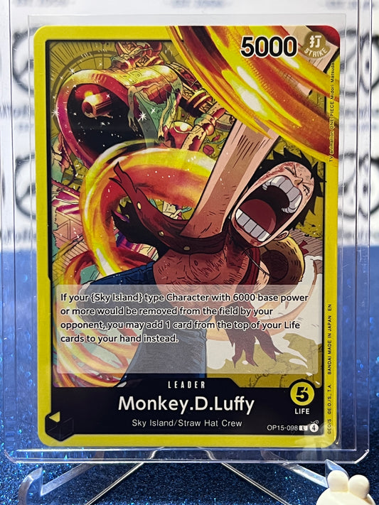 2026 ONE PIECE ADVENTURE ON KAMI'S ISLAND MONKEY.D.LUFFY # OP15-098 L NON-FOIL TCG CARD