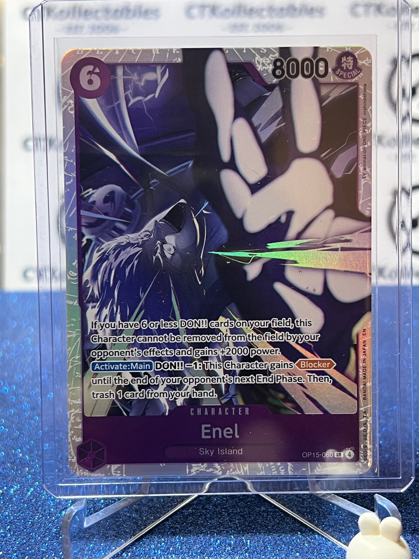 2026 ONE PIECE ADVENTURE ON KAMI'S ISLAND ENEL # OP15-060 SR SR FOIL TCG CARD