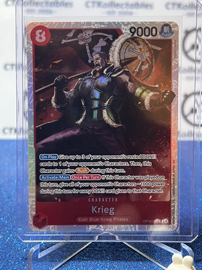 2026 ONE PIECE ADVENTURE ON KAMI'S ISLAND KRIEG # OP15-008 SR FOIL TCG CARD