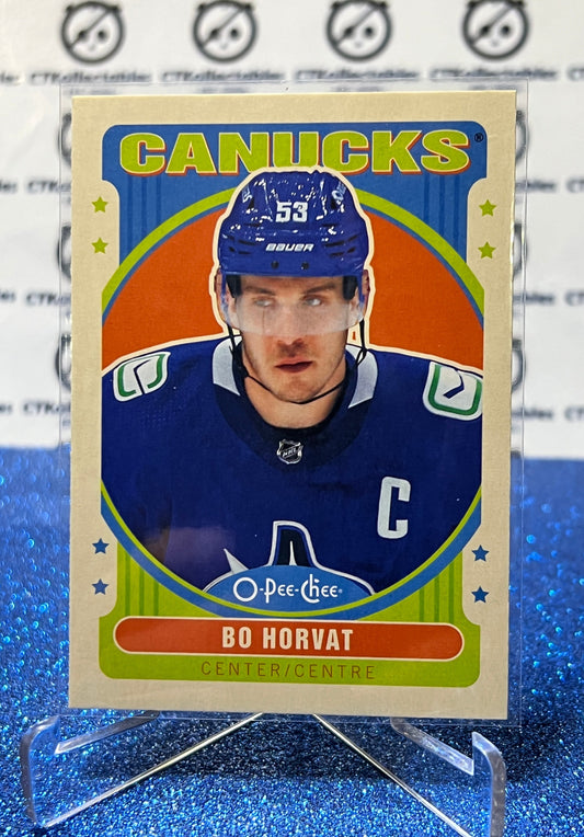 2021-22  O-PEE-CHEE BO HORVAT # 467 RETRO VANCOUVER CANUCKS NHL HOCKEY TRADING CARD