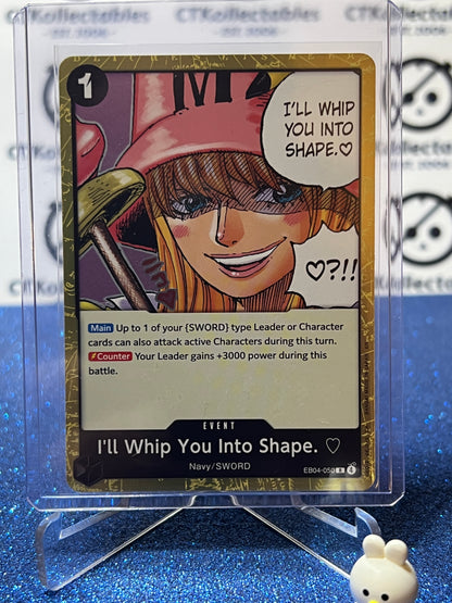 2026 ONE PIECE ADVENTURE ON KAMI'S ISLAND I'LL WHIP YOU INTO SHAPE # EB04-050 R FOIL TCG CARD