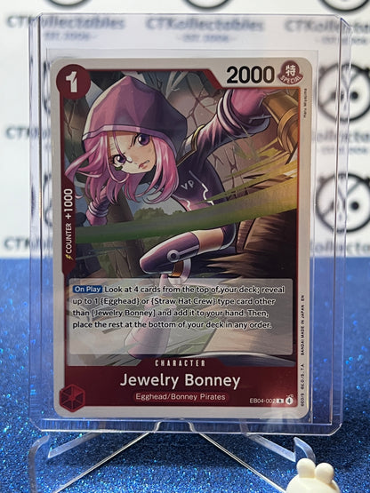2026 ONE PIECE ADVENTURE ON KAMI'S ISLAND JEWELRY BONNEY # EB04-002 R FOIL TCG CARD