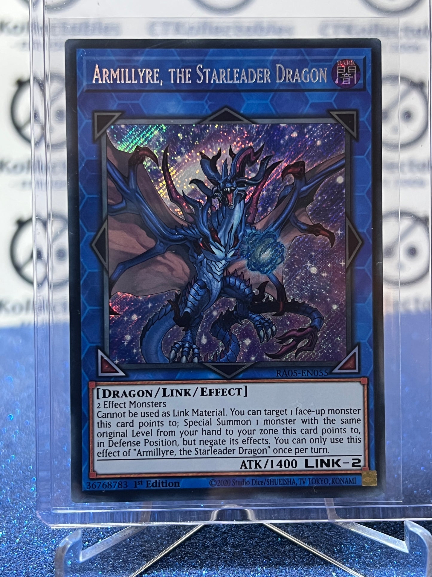 YU-GI-OH! RARITY COLLECTION ARMILLYRE, THE STARLEADER DRAGON # RAO5-EN055 STARLIGHT 1ST EDITION TCG CARD