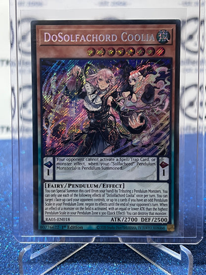 YU-GI-OH! RARITY COLLECTION DOSOLFACHORD COOLIA # RAO5-EN018 STARLIGHT 1ST EDITION TCG CARD