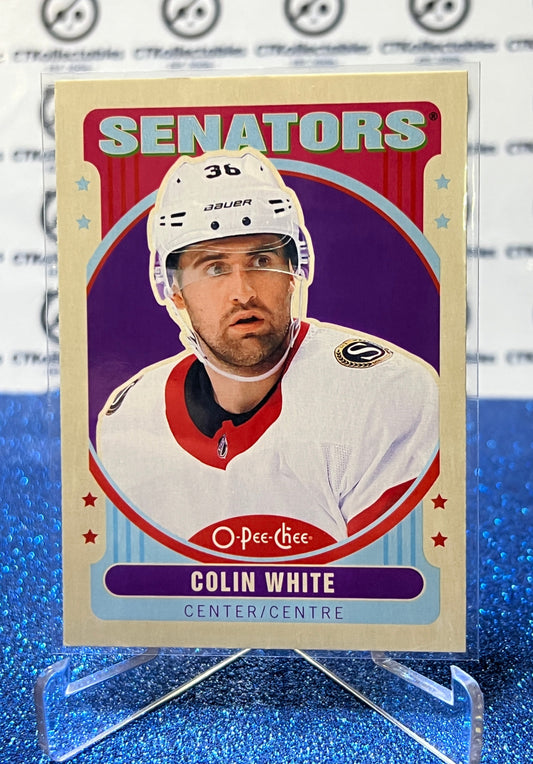 2021-22  O-PEE-CHEE COLIN WHITE # 55 RETRO OTTAWA SENATORS NHL HOCKEY TRADING CARD