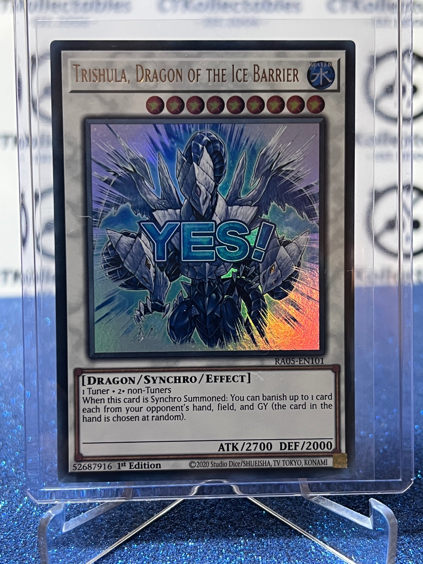 YU-GI-OH! RARITY COLLECTION TRISHULA, DRAGON OF THE ICE BARRIER # RAO5-EN101 1ST EDITION TCG CARD