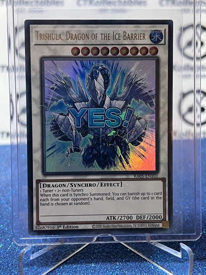 YU-GI-OH! RARITY COLLECTION TRISHULA, DRAGON OF THE ICE BARRIER # RAO5-EN101 1ST EDITION TCG CARD