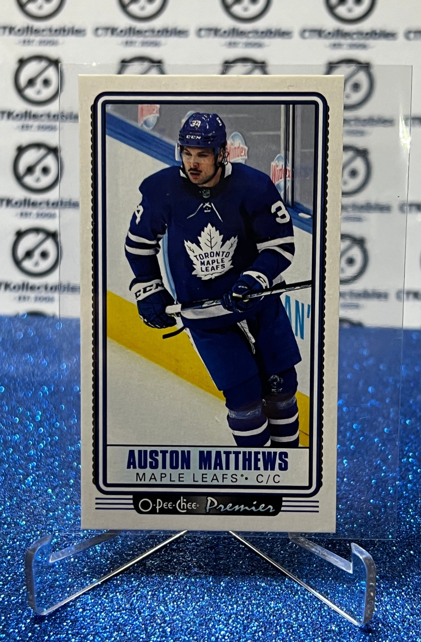 2021-22  O-PEE-CHEE PREMIER AUSTON MATTHEWS # P-2 TALLBOYS TORONTO MAPLE LEAFS NHL HOCKEY TRADING CARD