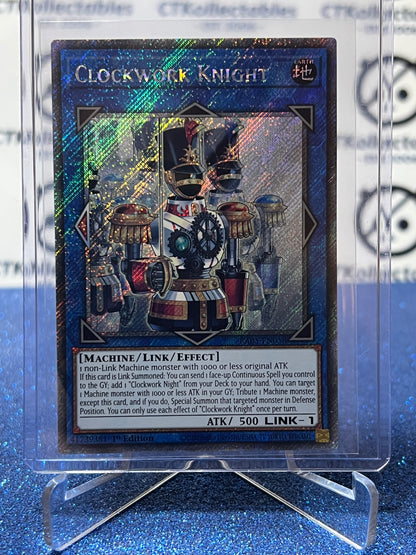 YU-GI-OH! RARITY COLLECTION CLOCKWORK KNIGHT # RAO5-EN058 PLATINUM STARLIGHT RARE 1ST EDITION TCG CARD
