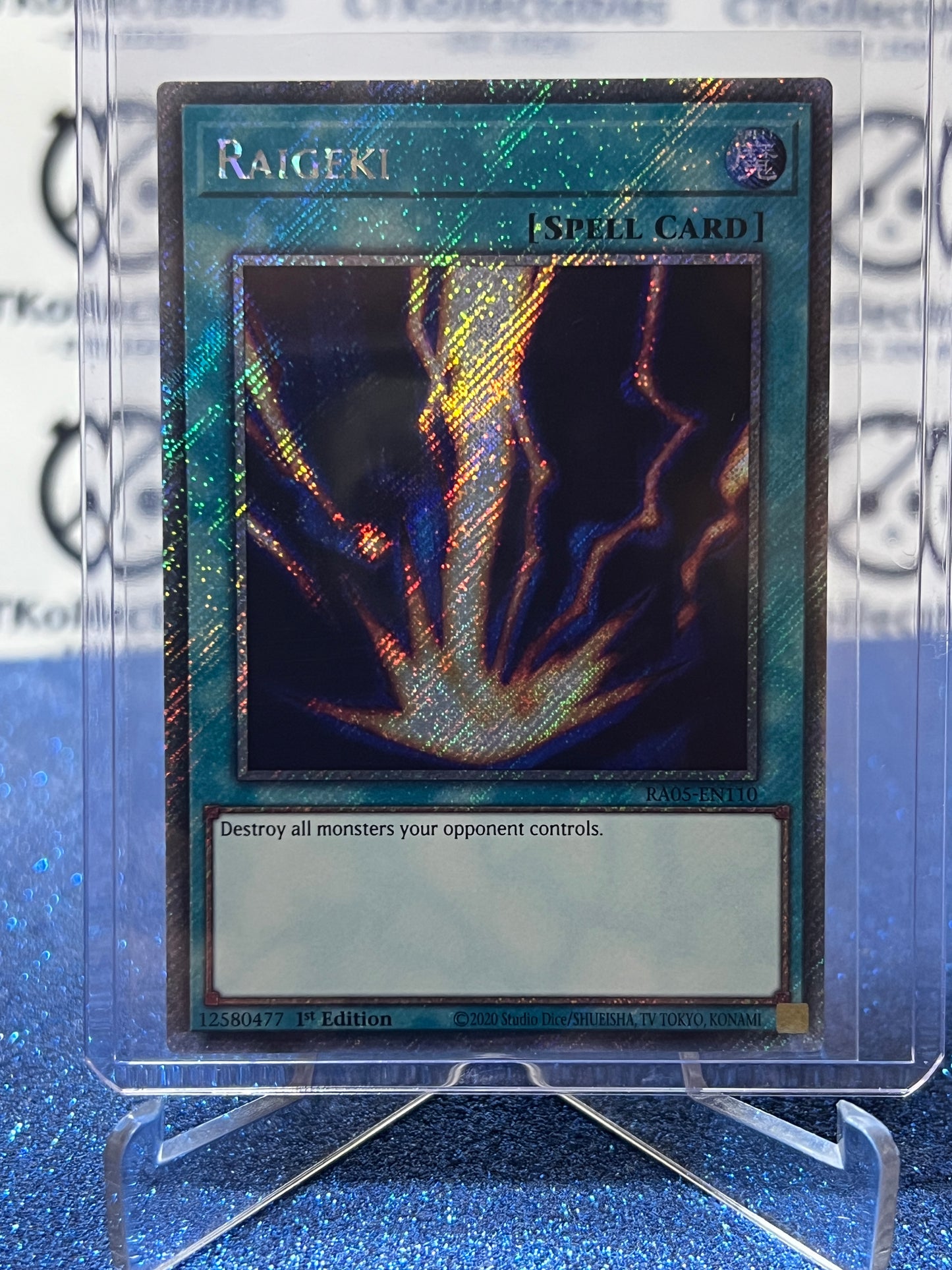 YU-GI-OH! RARITY COLLECTION RAIGEKI # RAO5-EN110 SECRET RARE 1ST EDITION TCG CARD