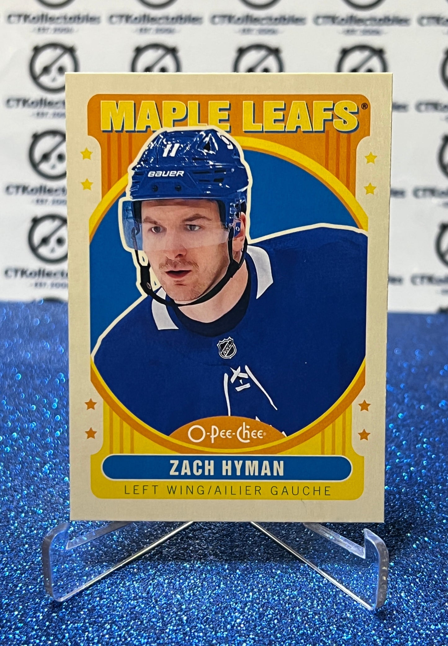 2021-22  O-PEE-CHEE ZACH HYMAN  # 249 RETRO TORONTO MAPLE LEAFS NHL HOCKEY TRADING CARD