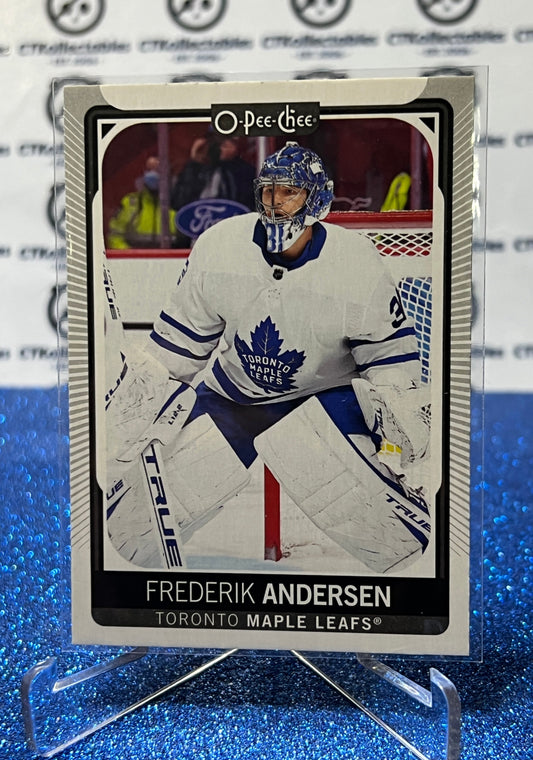 2021-22  O-PEE-CHEE FREDERIK ANDERSEN # 441 TORONTO MAPLE LEAFS NHL HOCKEY TRADING CARD