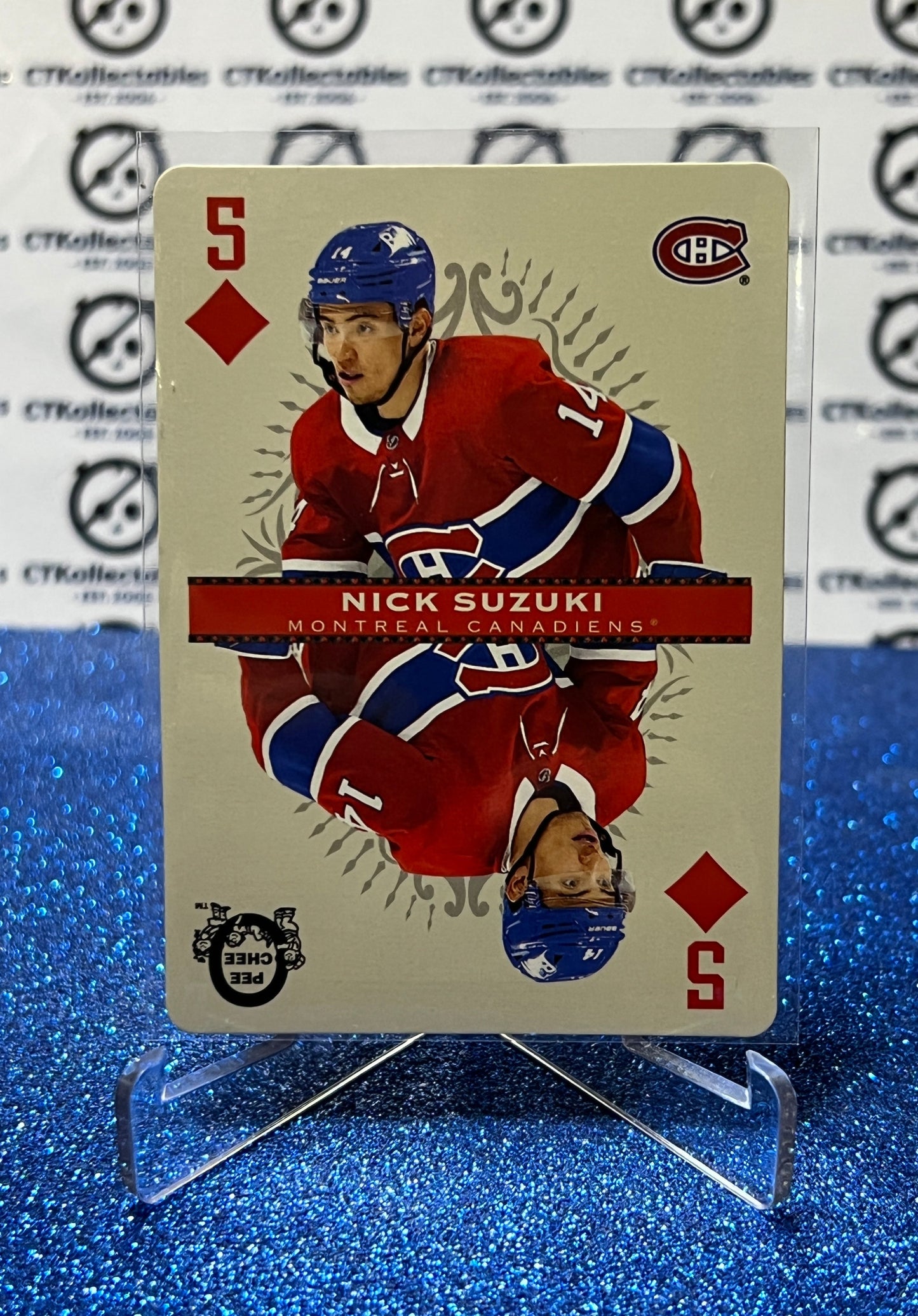 2021-22  O-PEE-CHEE NICK SUZUKI # 5 OF DIAMONDS MONTREAL CANADIENS NHL HOCKEY TRADING CARD