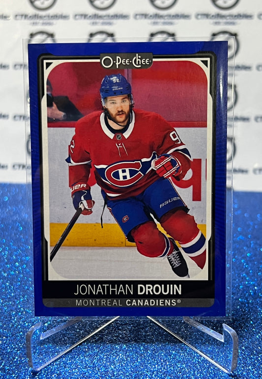 2021-22 O-PEE-CHEE JONATHAN DROUIN # 210 BLUE PARALLEL MONTREAL CANADIENS HOCKEY CARD