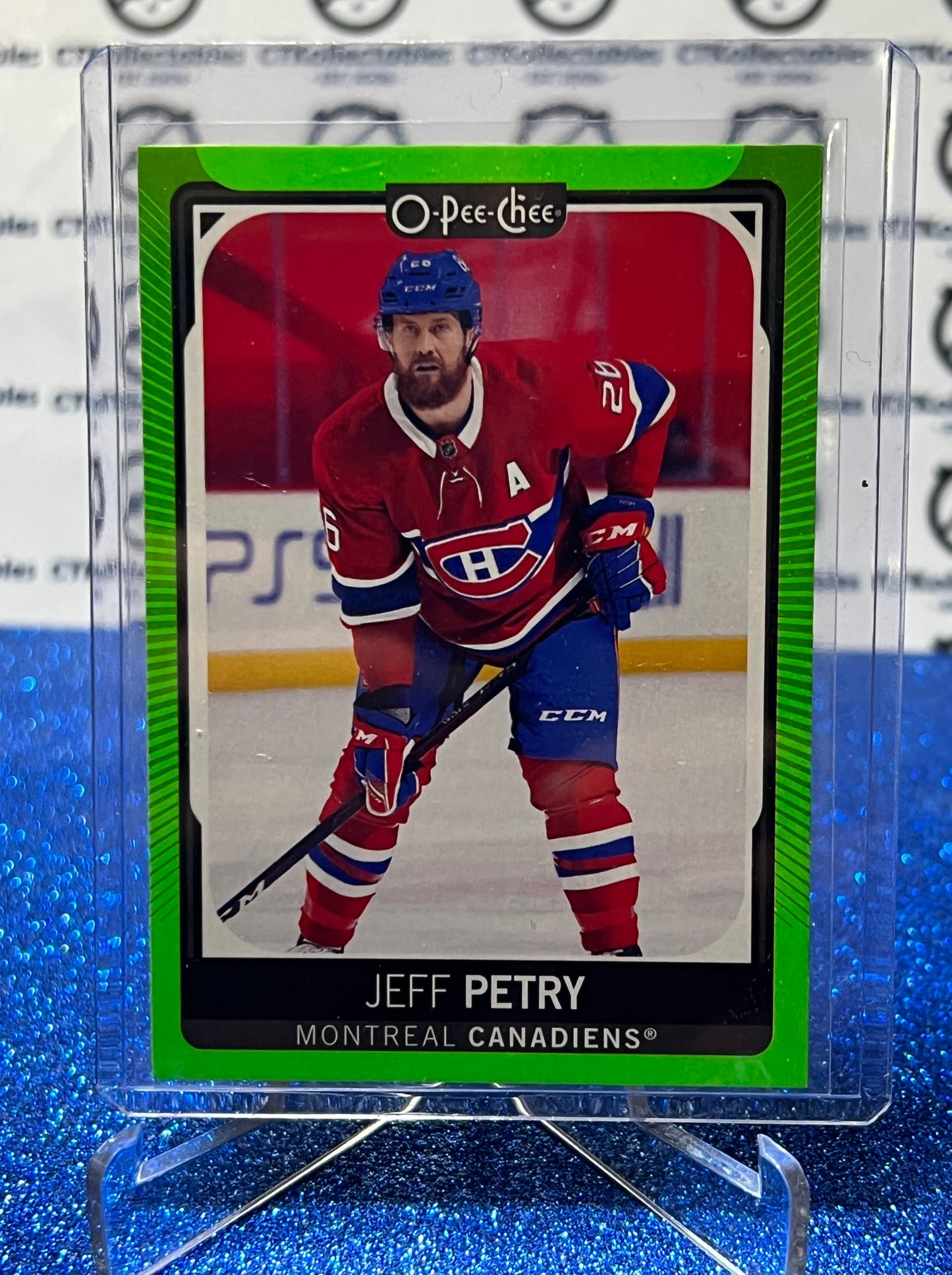 2021-22 O-PEE-CHEE JEFF PETRY # 253 GREEN /50 MONTREAL CANADIENS HOCKEY CARD