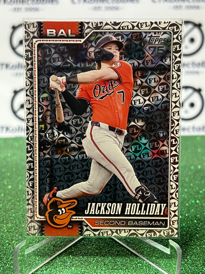 2026 TOPPS  75 JACKSON HOLLIDAY # 92 FOIL PARALLEL BALTIMORE ORIOLES BASEBALL CARD