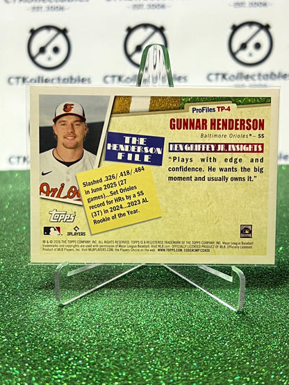 2026 TOPPS  75 GUNNAR HENDERSON # TP-4 PROFILES BALTIMORE ORIOLES BASEBALL CARD