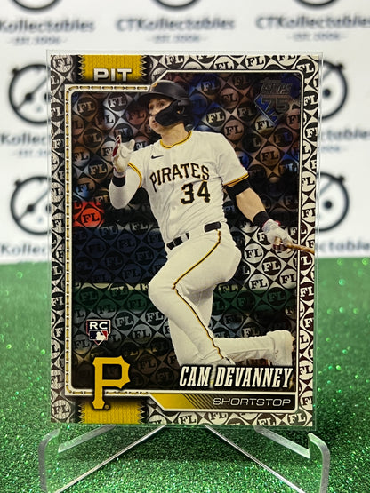 2026 TOPPS 75 CAM DEVANNEY # 268 RC PITTSBURGH PIRATES BASEBALL CARD