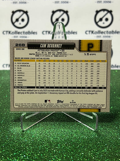2026 TOPPS 75 CAM DEVANNEY # 268 RC PITTSBURGH PIRATES BASEBALL CARD