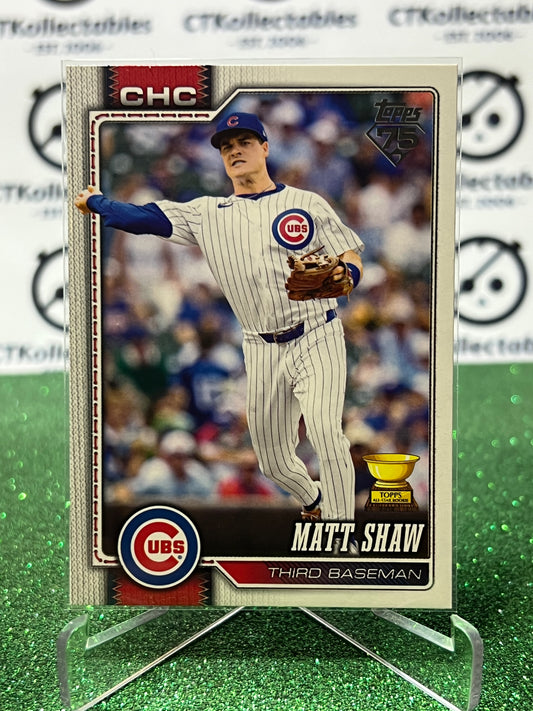 2026 TOPPS  75 MATT SHAW  # 27  RC CHICAGO CUBS  BASEBALL CARD