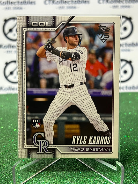 2026 TOPPS 75 KYLE KARROS # 334 RC COLORADO ROCKIES  BASEBALL CARD