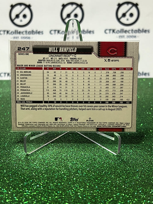 2026 TOPPS 75 WILL BANFIELD  # 247 RC CINCINNATI REDS BASEBALL CARD