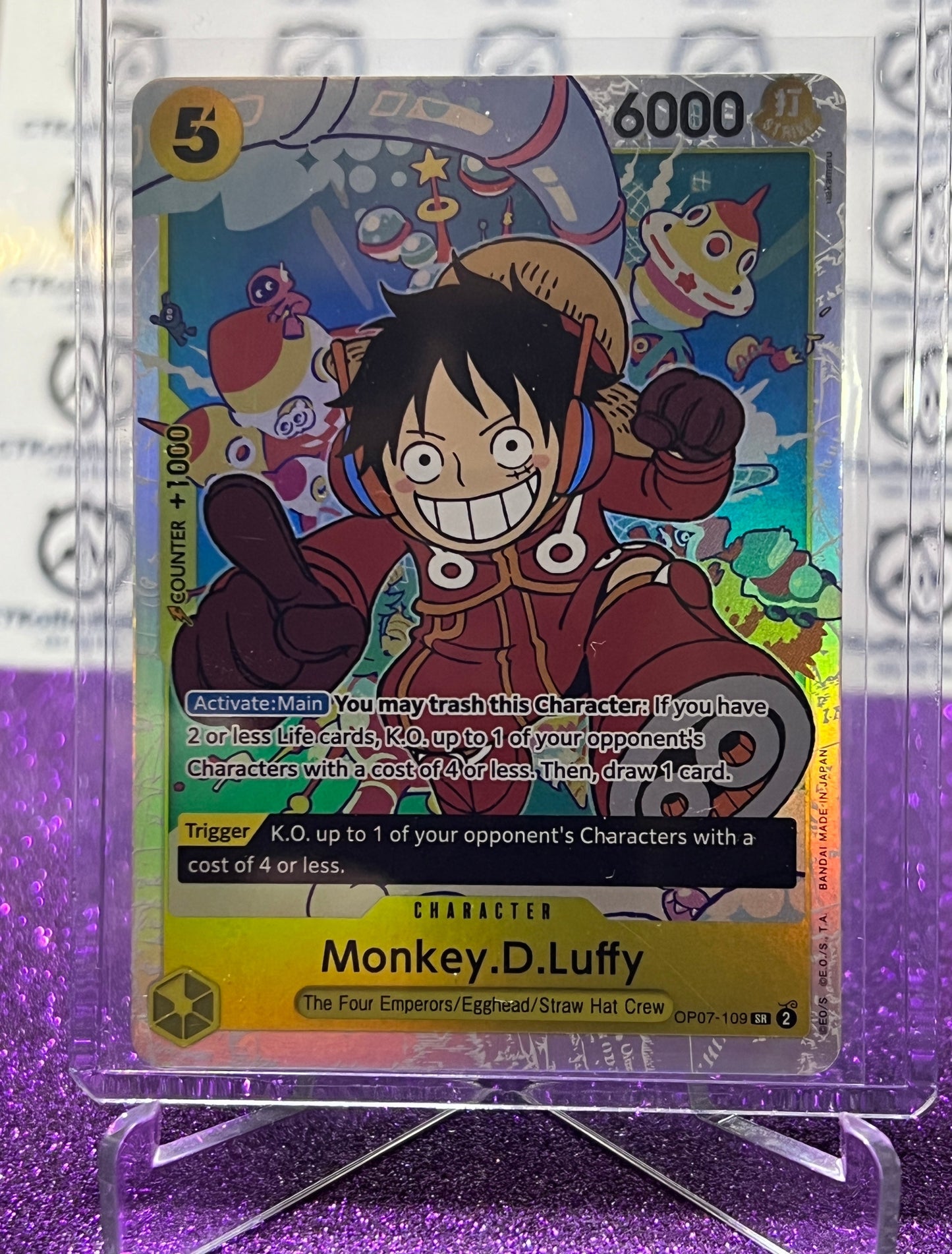 2024 ONE PIECE MONKEY.D.LUFFY # OP07-109 SR 500 YEARS IN THE FUTURE CARD