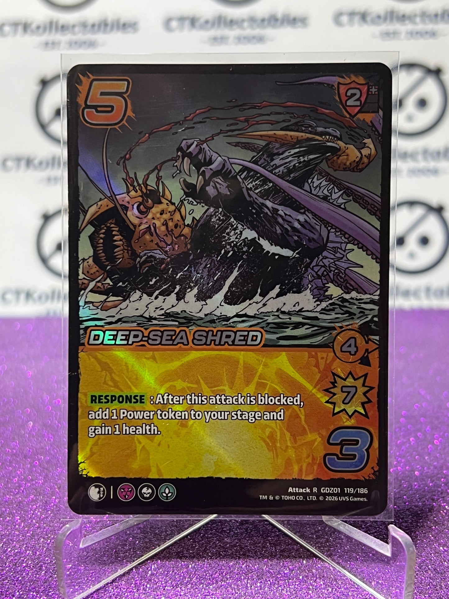 2026 UNIVERSUS DEEP-SEA SHRED  # R GDZ01 119/186 FOIL GAME TRADING CARD