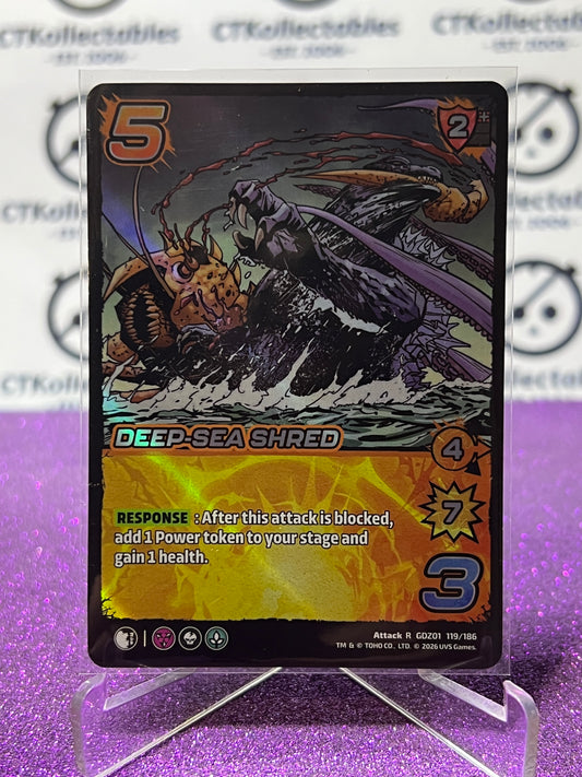 2026 UNIVERSUS DEEP-SEA SHRED  # R GDZ01 119/186 FOIL GAME TRADING CARD