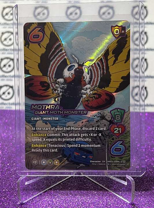 2024 UNIVERSUS GODZILLA MOTHRA, GIANT MOTH MONSTER # CHA03-GMM 3/22  FOIL GAME TRADING CARD