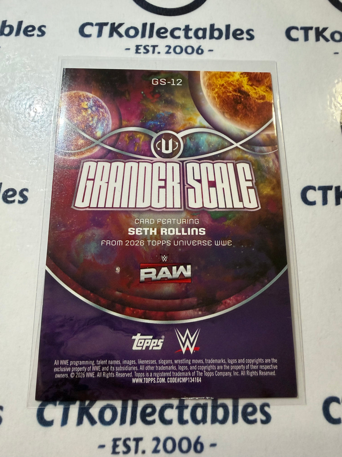 2026 WWE Topps Universe Grander Scale LIGHTNING #GS-12 Seth Rollins RAW