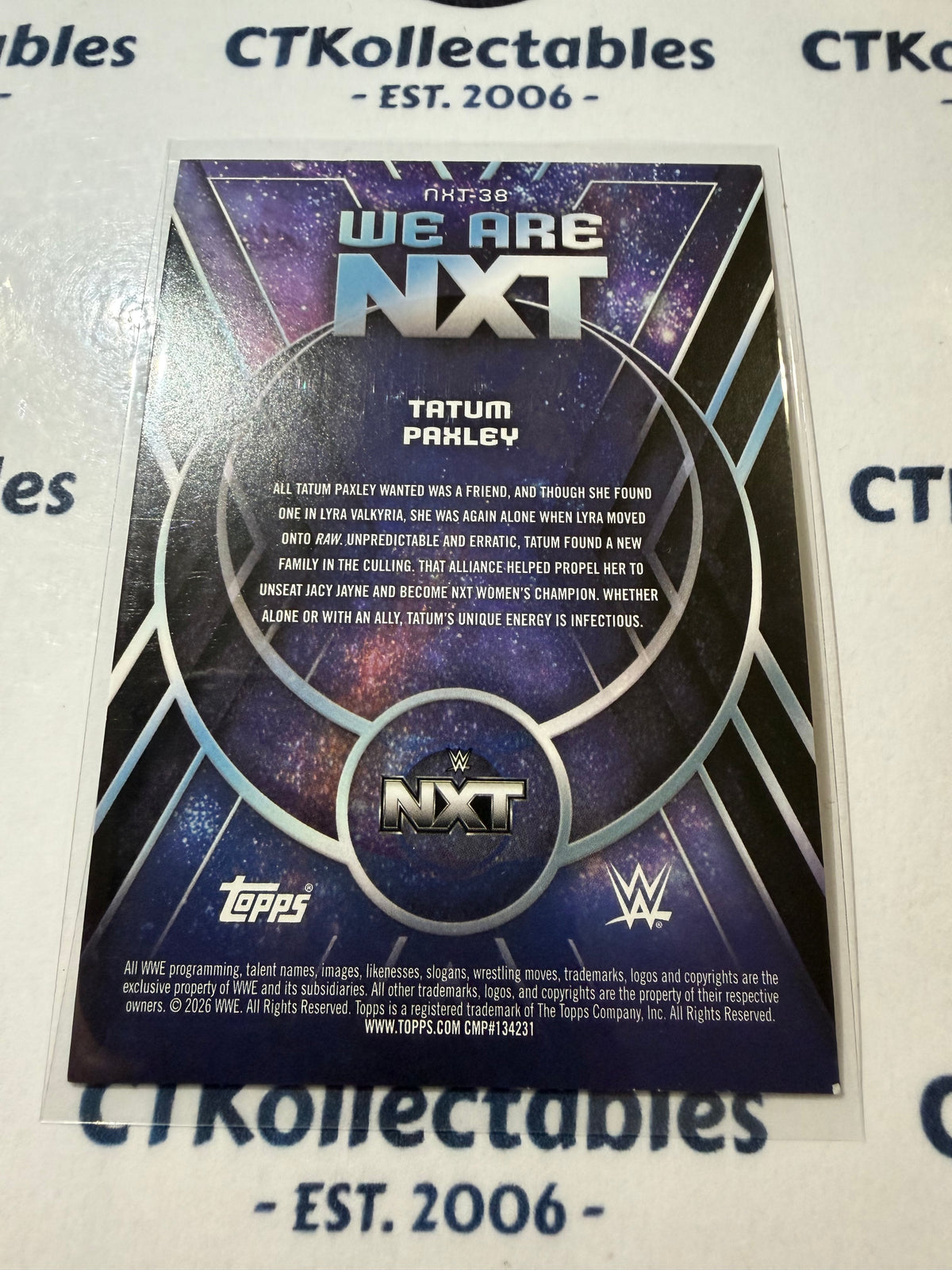 2026 WWE Topps Universe We Are NXT LIGHTNING #NXT-38 Tatum Paxley