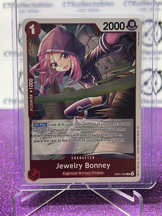 2026 ONE PIECE ADVENTURE ON KAMI'S ISLAND JEWELRY BONNEY # EB04-002 R FOIL TCG CARD