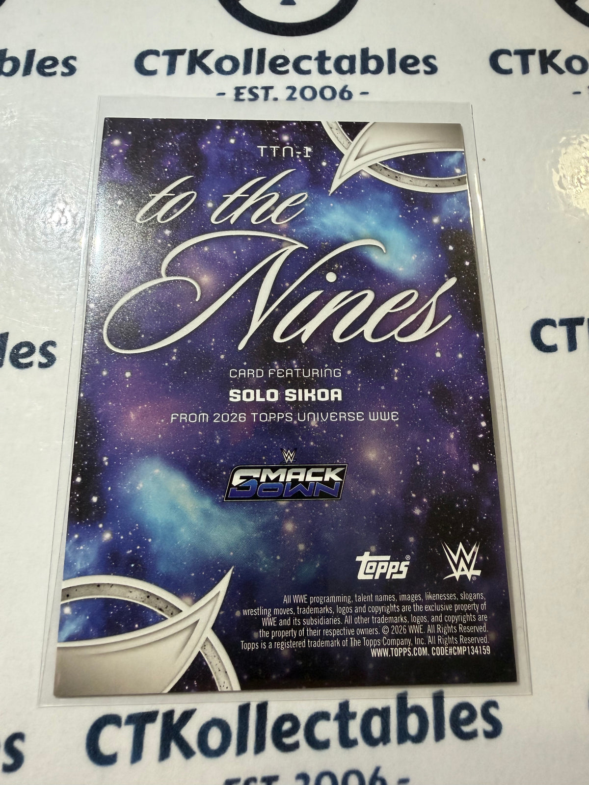 2026 WWE Topps Universe Solo Sikor LIGHTNING #TTN-1 To The Nines