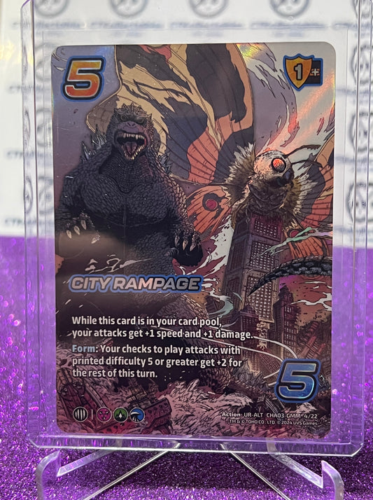 2024 UNIVERSUS GODZILLA CITY RAMPAGE # UR-ALT CHA03-GMM 4/22  FOIL GAME TRADING CARD