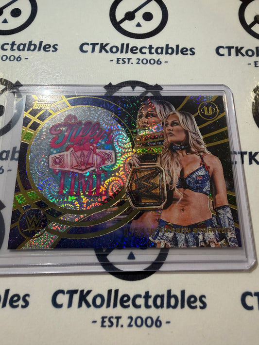 2026 WWE Topps Universe Namesakes Tiffany Stratton Neon Green Vortex 039/150