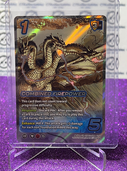 2024 UNIVERSUS GODZILLA COMBINED FIREPOWER # UR CHA03-KRM 4/22  FOIL GAME TRADING CARD